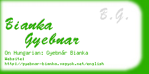 bianka gyebnar business card