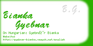 bianka gyebnar business card